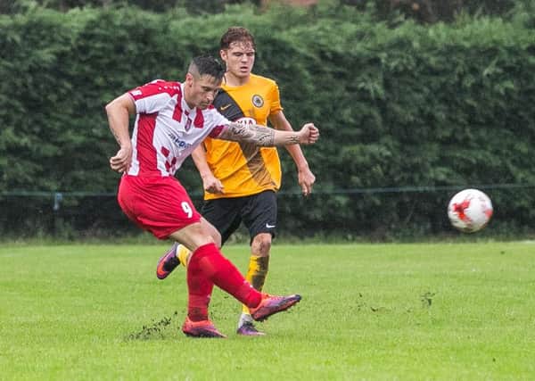 Action from Horncastle's defeat to Boston United.