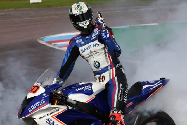 Peter Hickman celebrates.