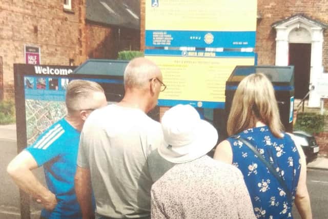 The queue at the Euro Car Park in Eastgate, Louth, on July 18.