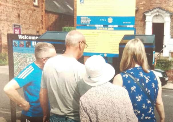The queue at the Euro Car Park in Eastgate, Louth, on July 18.