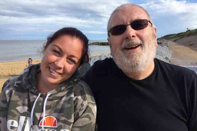Hannah was inspired to take part in the London Marathon by her dad Geoff (right). EMN-170708-105002001