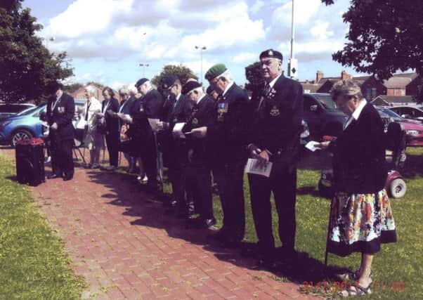 Residents gathered around Mablethorpe War Memorial to remember the lives that were lost.