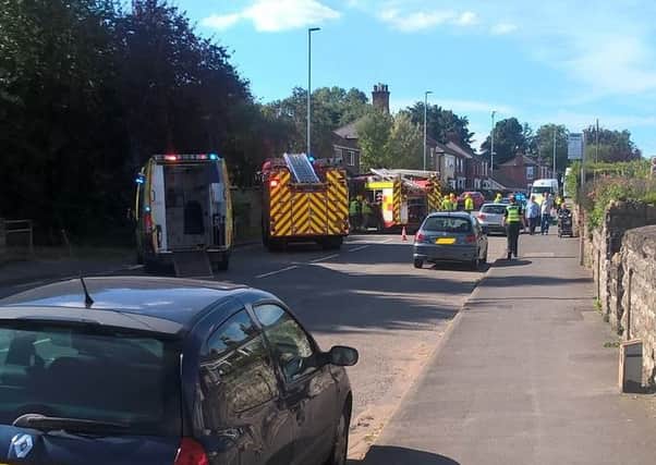 The A158 Lincoln Road in Horncastle is currently closed following reports of a serious incident.