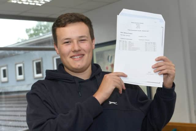 A-Level Results. Carres Grammar School. Matthew Priestley 18. EMN-170817-105923001
