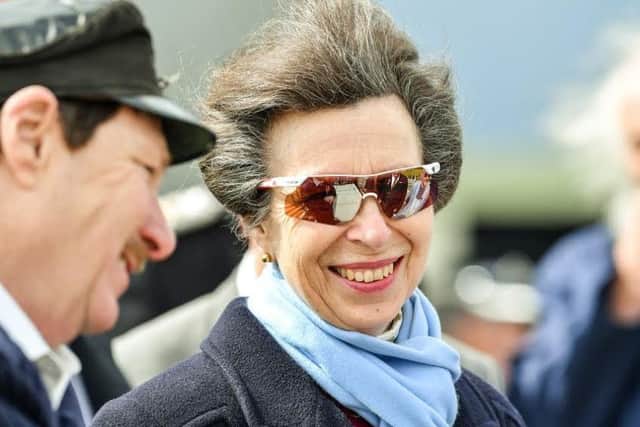 Princess Anne pictured on aprevious visit to Lincolnshire, at the Skegness Water Leisure Park ANL-170823-074400001
