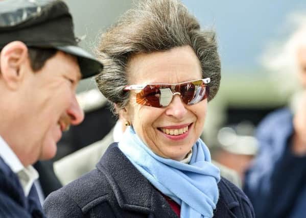 Princess Anne pictured on aprevious visit to Lincolnshire, at the Skegness Water Leisure Park ANL-170823-074400001