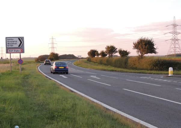 The A15 close to scene of the collision near Ashby de la Launde. EMN-171209-103746001