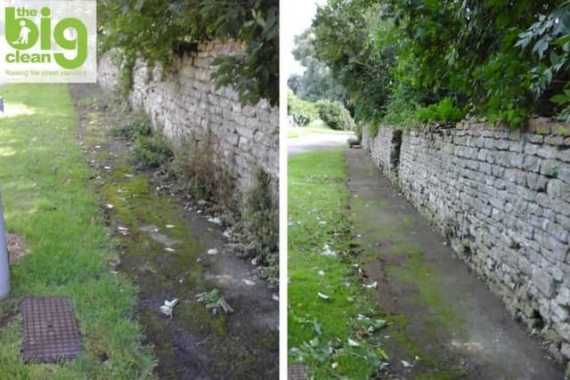 Before and after shots of Aisby following the Big Clean. EMN-170919-114811001