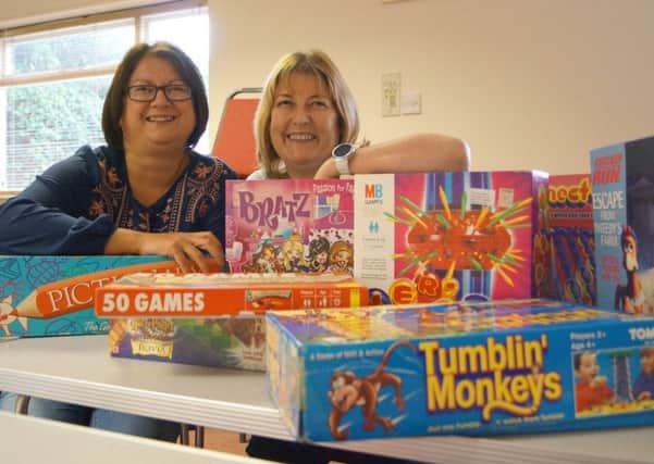 Youth Club leaders Gill Angel, right, and Ayesha Davies, pictured with some of the donations from Market Rasen CLIP, are ready to welcome youngsters to the first club session next Wednesday, September 27. EMN-170917-153223001