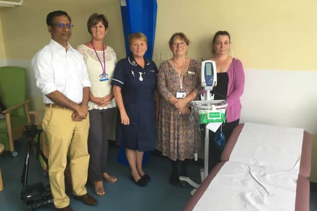 Staff from the trauma team in their new minor injuries assessment unit at Pilgrim Hospital, Boston.
