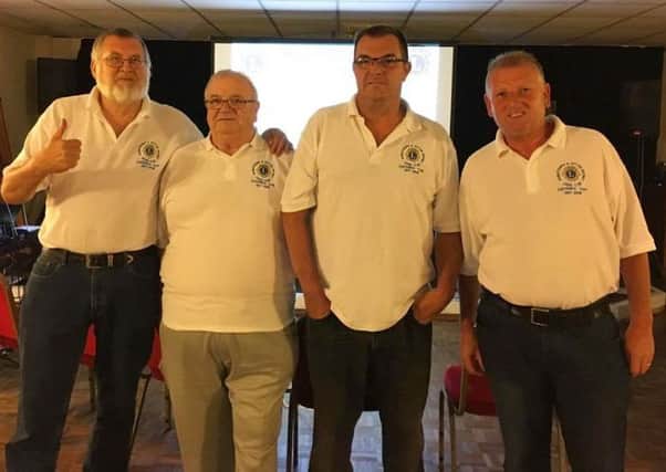 Pictured at their race night in Sutton on Sea are Lions Steve Holland, Colin Lambert, Paul Denton and Martin Brant.