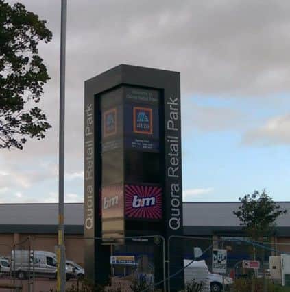 Signage has gone up for the new retail park in Skegness, but there are still a few weeks to wait before its opening. ANL-170914-164042001