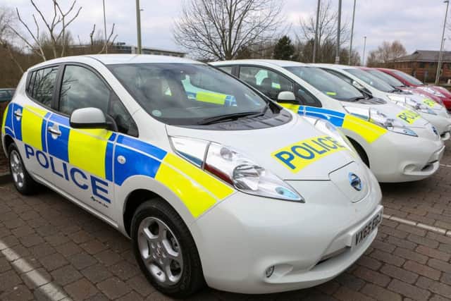 Gloucestershire Police now has seven 100% electric Nissan Leaf cars, four of which are unmarked and three marked. Photos by Anna Lythgoe. EMN-170918-114802001
