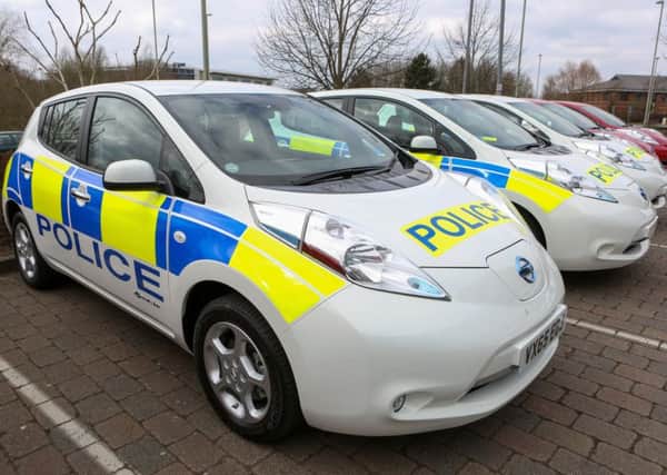 Gloucestershire Police now has seven 100% electric Nissan Leaf cars, four of which are unmarked and three marked.  Photos by Anna Lythgoe. EMN-170918-114802001