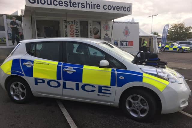 A Gloucestershire Police electric car on show at their open day on Saturday. EMN-170918-114817001