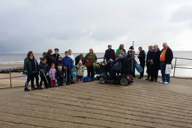 Volunteers who took part in the Big Summer Beach Clean near Seaview Car Park in Skegness. ANL-170918-121140001