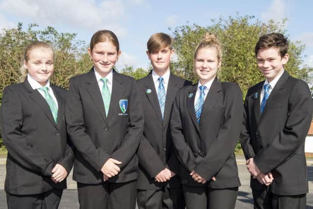 Louth Academy (South Campus) students wear their new uniforms.