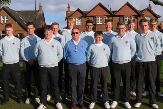Michael (sixth from right) was the youngest member of the 12-strong national team EMN-170919-102547002