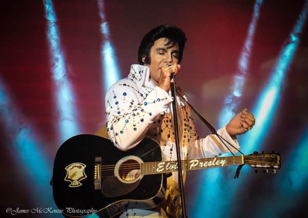 Mario Kombou stars as the King of Rock and Roll in The Elvis Years. EMN-170920-172958001