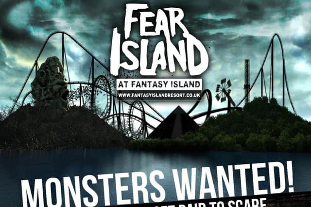 'Monsters Wanted!': Fantasy Island is holding castings for its Fear Island Halloween event. ANL-170920-154730001
