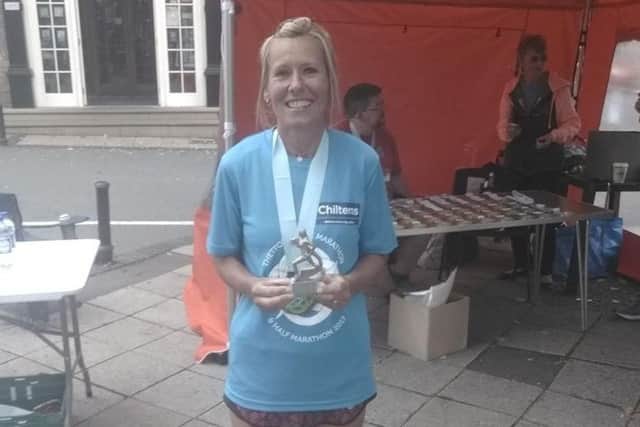 Paula Downing won the ladies race at the Thetford Iceni Marathon EMN-170921-091554002
