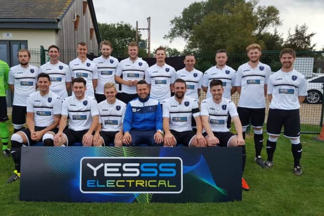 Last season's Louth Town squad which finished 10th on their return to league football EMN-170921-104554002