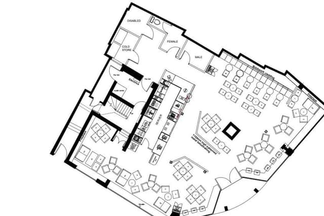 Plans for how the new coffee store could be laid out submitted to Boston Borough Council.