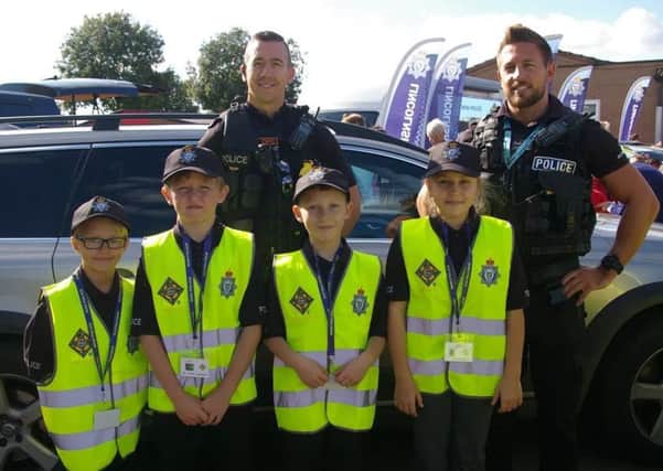 The launch of the Boston Minipolice - 24 students from Carlton Road and Staniland Academies, at Staniland Academy. Photo: DJ EMN-170922-161411001