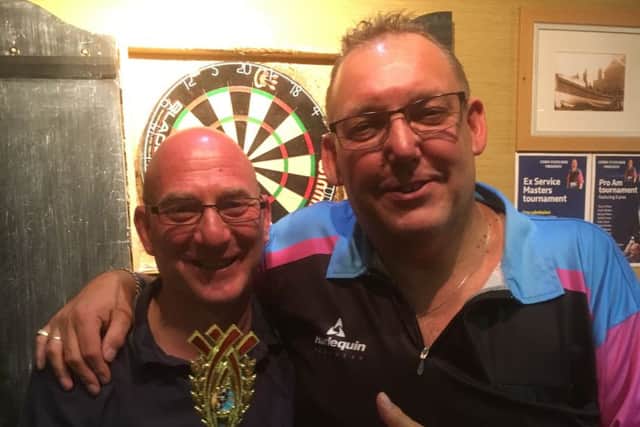 Pro-Am qualifier Dave Tuplin (left), with organiser Chris Fletcher.