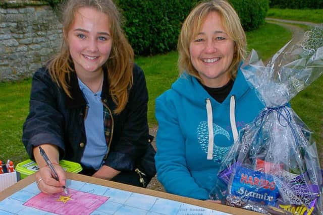 Philippa and Sue Coles of Brant Broughton with the Treasure Map challenge. EMN-170925-155927001