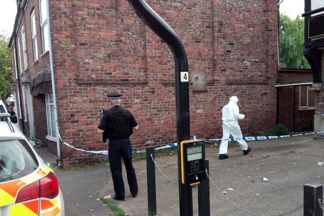 The scene in Pen Street this afternoon.