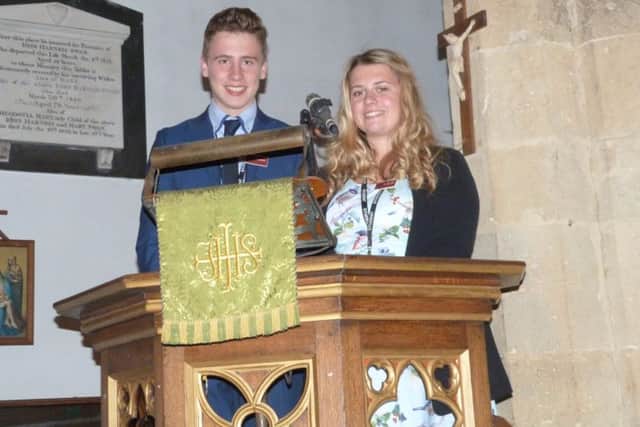 Head Boy Thomas Rollinson and Head Girl Lauren Shale (Photo by Linda Oxley) EMN-170210-100616001