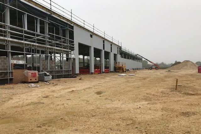 The new NKDC waste lorry depot at Metheringham taking shape. EMN-170927-115908001