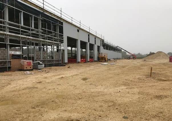 The new NKDC waste lorry depot at Metheringham taking shape. EMN-170927-115908001