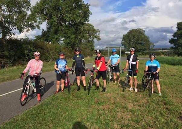 Lincolnshire hospital staff on their charity bike ride.