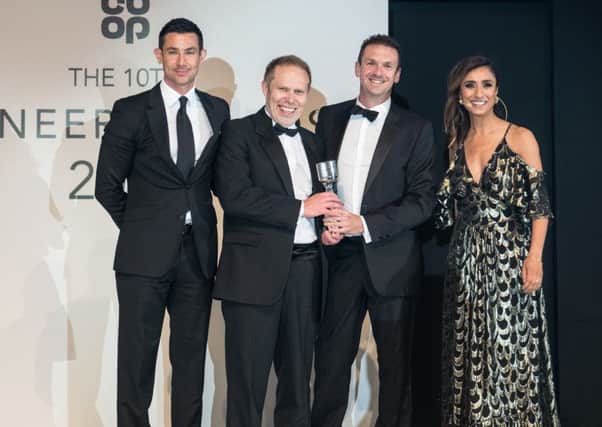 Pictured (from left) Matt Hood, trading director for the Co-operative Group, Mel Miles, head of agronomy and corporate social responsibility at Freshtime, Steve Evans, Freshtime managing director, and presenter Anita Rani.