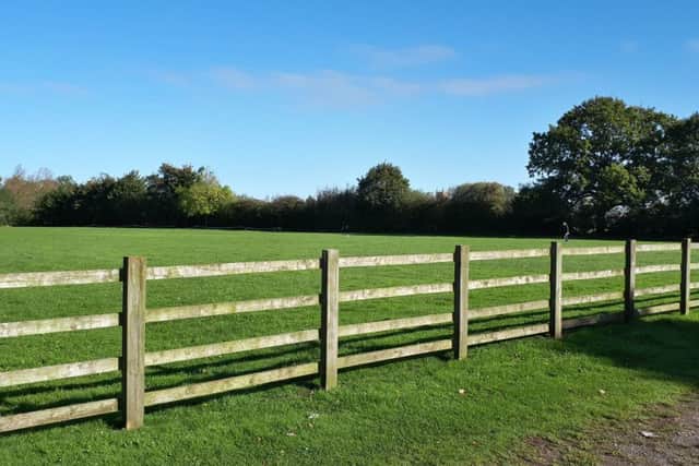 The recreation ground off Wilkinson Drive.
