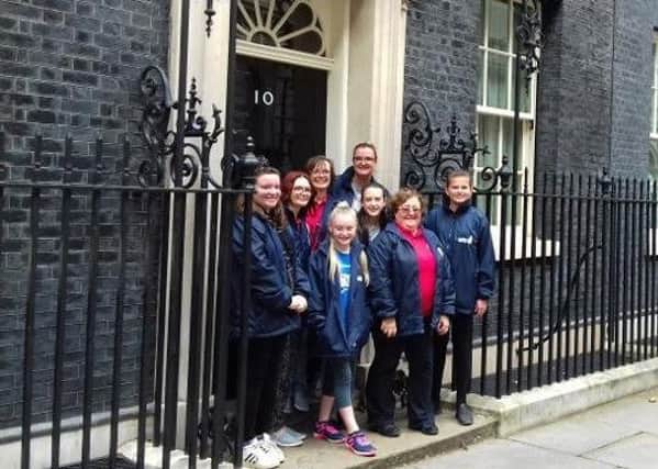 Members of 1st Alford Girls Brigade visited 10 Downing Street in London  as part of their Traveller Badge. ANL-170910-150457001