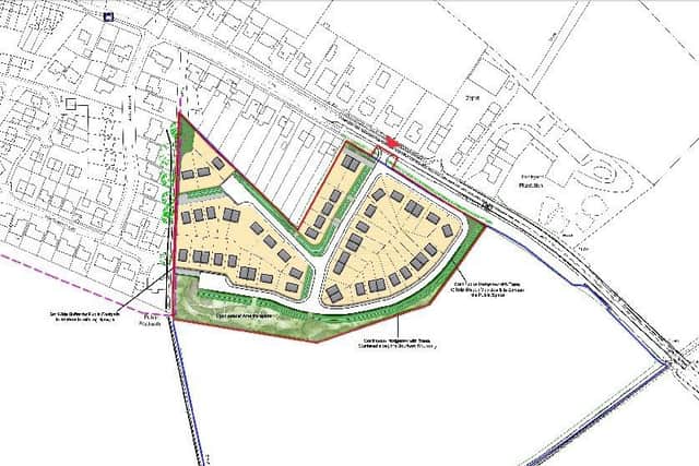 The proposed homes in Horncastle Road, Wragby.