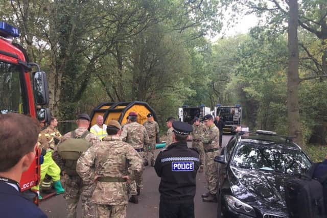 Emergency Services gather in Woodhall Spa. Photo: Norman Robinson