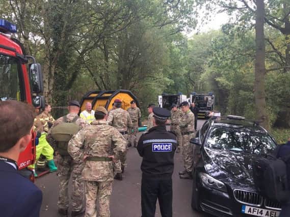 Emergency Services gather in Woodhall Spa. Photo: Norman Robinson