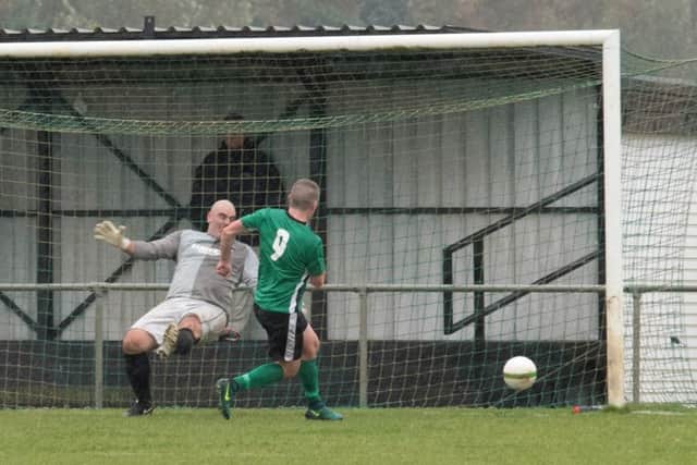 Hayden finds acres of space to complete his hat-trick Picture: Russell Dossett EMN-170910-172213002