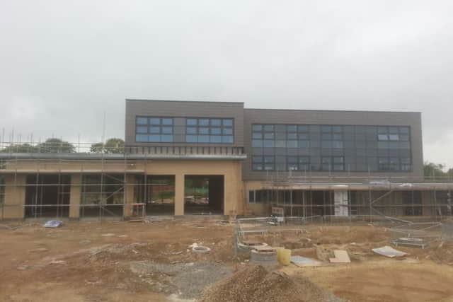 The new Sleaford fire station and county council offices taking shape. EMN-171010-101738001