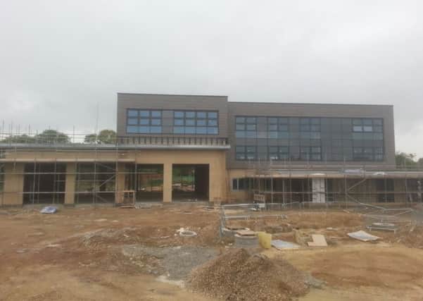 The new Sleaford fire station and county council offices taking shape. EMN-171010-101738001