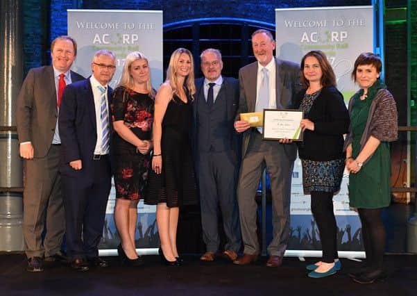 Pictured at the Community Rail Partnership Awards are those involved with Ancaster Station. EMN-171013-152832001