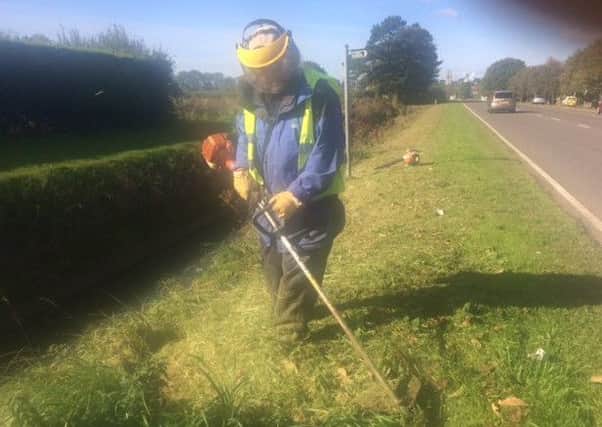 David Drury has been keeping the roadside verges in Burgh le Marsh neat and doing other odd jobs for the town throughout the summer. ANL-171016-175351001