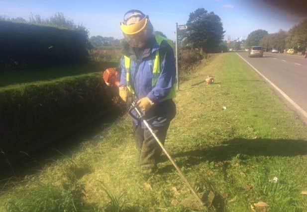 David Drury has been keeping the roadside verges in Burgh le Marsh neat and doing other odd jobs for the town throughout the summer. ANL-171016-175351001
