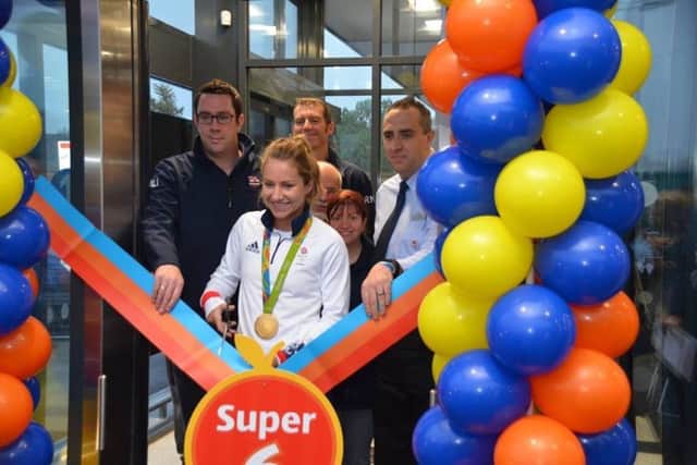 Olympic gold medallist and MBE Shona McCallin opening the new Aldi store in Skegness. Photo: Barry Robinson. ANL-171019-091840001