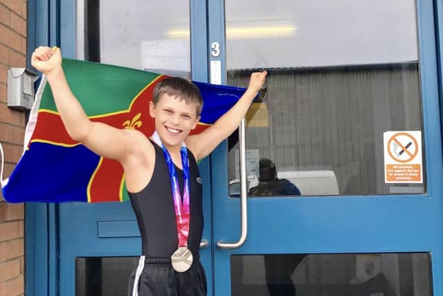 Logan Somers added British gymnastics silver to his UK trampoline title EMN-171019-111515002