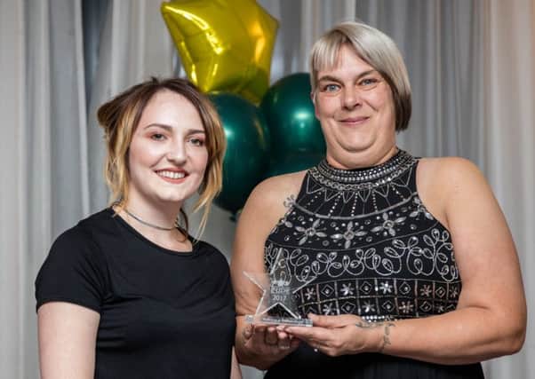 Pictured are support workers Cerian Clifford and Mel Coupland. EMN-171020-165513001